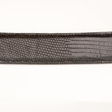 Black Custom Java Lizard Belt Strap