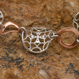 Dream Catcher Rose Gold and Sterling Silver Bracelet