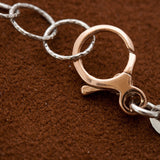 Glittering  Rose Gold and Sterling Silver Bracelet