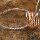 Glittering Rose Gold and Rhodium Plated Necklace