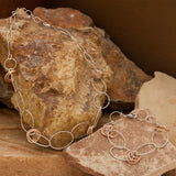 Glittering Rose Gold and Rhodium Plated Necklace