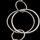 Sterling Silver and Rhodium Plated Multi-ring Necklace