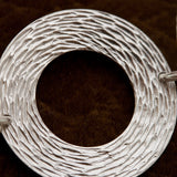 Woven Wreath Sterling Silver and Rhodium Plated Multi-ring Toggle Necklace