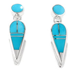 Inlaid Sterling Silver Earrings