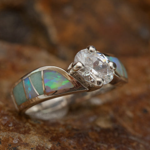 David Rosales Amazing Light Inlaid Sterling Silver Ring