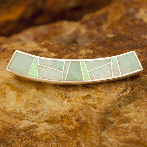 David Rosales Amazing Light Inlaid Sterling Silver Slider Pendant