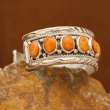 Orange Spiny Oyster Cuff Bracelet