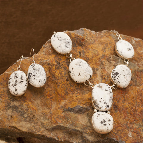 White Buffalo Necklace & Earring Set