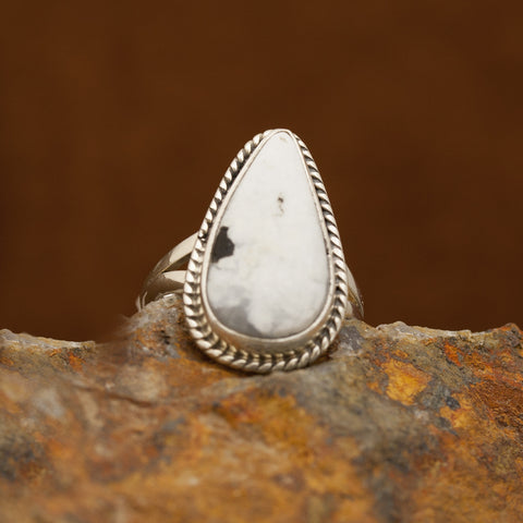 White Buffalo Ring SIZE 5.5