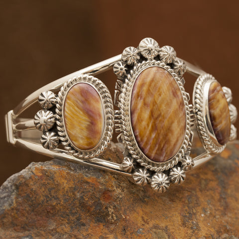 Orange Spiny Oyster Heritage Cuff Bracelet