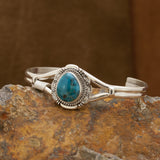 Round Candelaria Turquoise Sterling Silver Bracelet