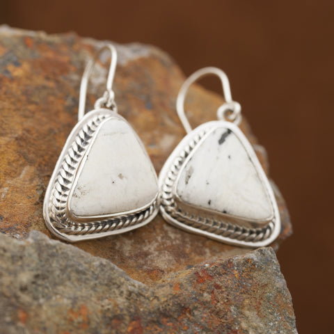 White Buffalo Smoky Earrings