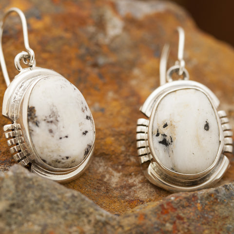 White Buffalo Dogwood Earrings