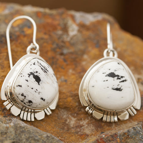 White Buffalo Driftwood Earrings